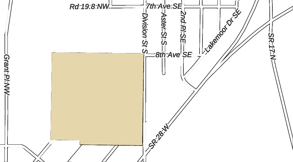 The beige area shown above will be transformed into the Purple Sage Meadows development in Soap Lake.