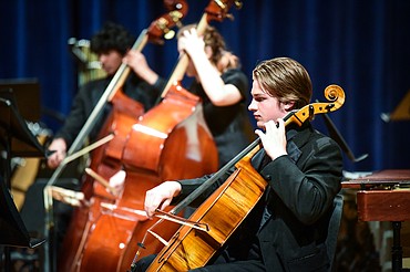 The Flathead High School Chamber Orchestra performs New Chances, New Dances by Richard Meyer and Passacaglia composed by George Frederic Handel and arranged by Robert S. Frost at the District Music Festival at Glacier High School on Thursday, April 20. (Casey Kreider/Daily Inter Lake)