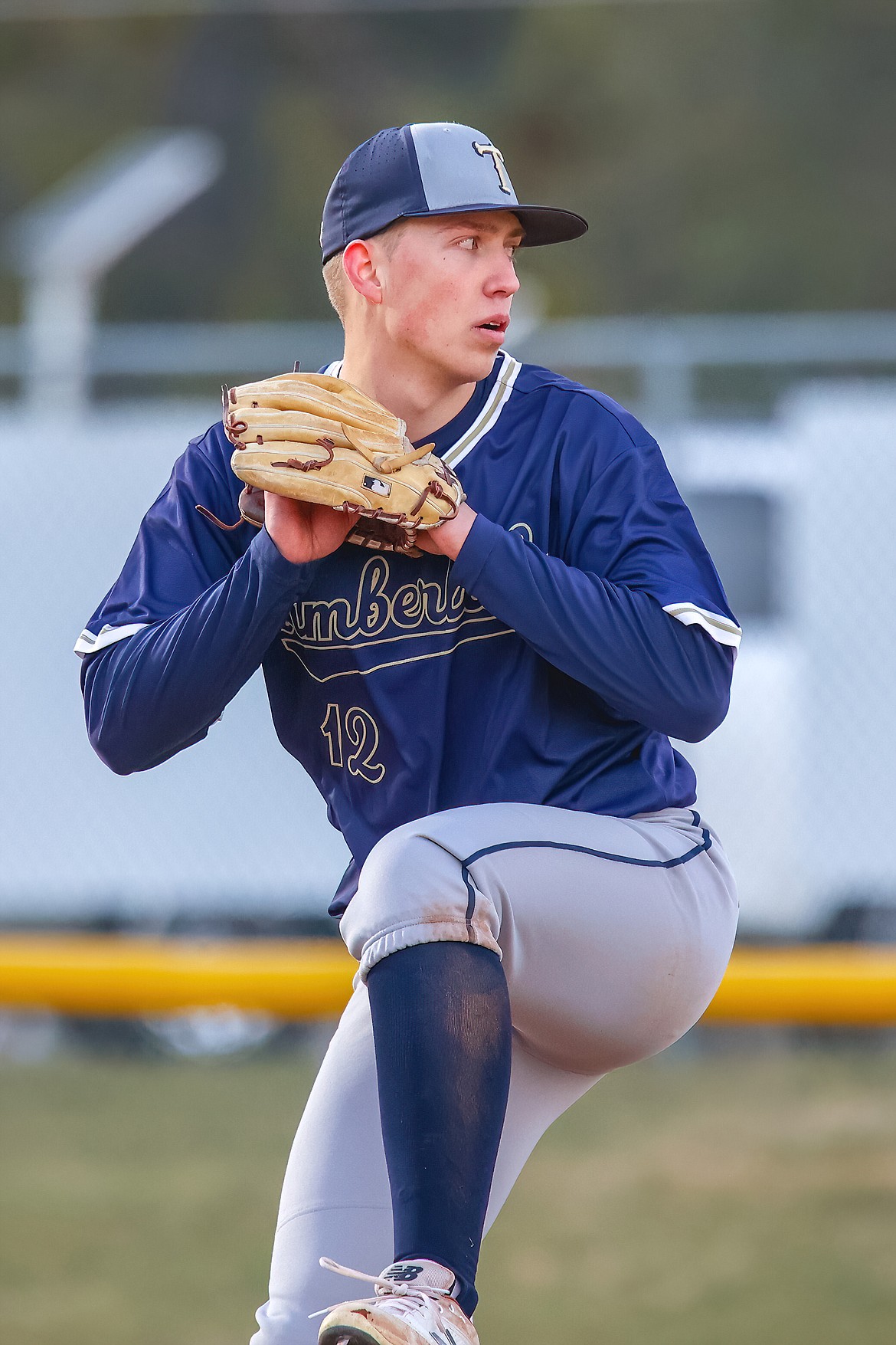 Photo courtesy of SADIE ANDERSON
Timberlake pitcher Caden Robinett winds up for a pitch during the second game of Saturday's nonleague doubleheader with Freeman in Rockford, Wash.