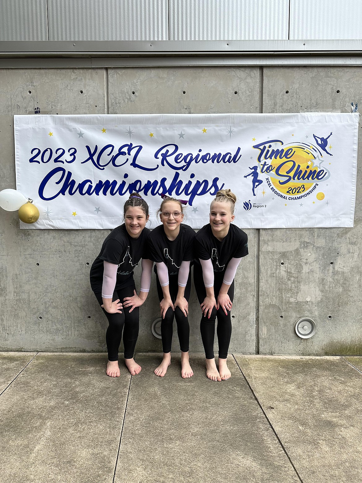 Courtesy photo
Avant Coeur Gymnastics Junior Xcel Golds competed at the Region 2 Xcel Regional Championships in Everett, Wash. From left are Audri Madsen, Lily Kramer and Liliana Olind.