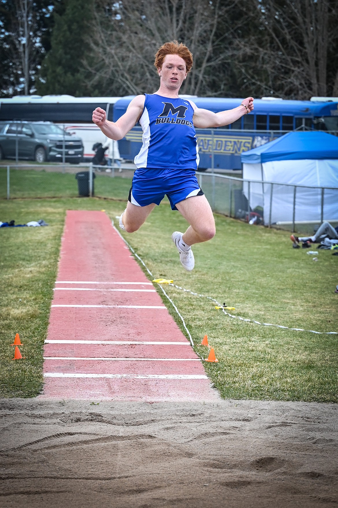 Mission's Bryce Umphrey won the long jump with a season record of 21-1.5 and claimed fifth in the triple jump. (Christa Umphrey photo)