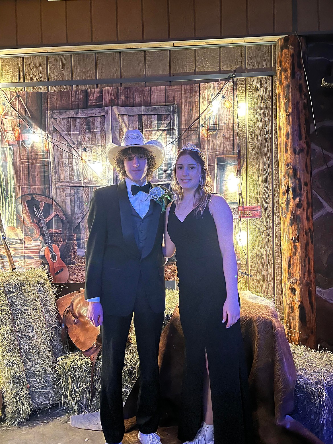 Seniors Tyler Lyscio and Bailey Hutchinson were crowned King and Queen at the St. Regis High School Prom on Friday night up at the Black Diamond Guest Ranch in Deborgia. (Photo courtesy/Tyler Cheesman)