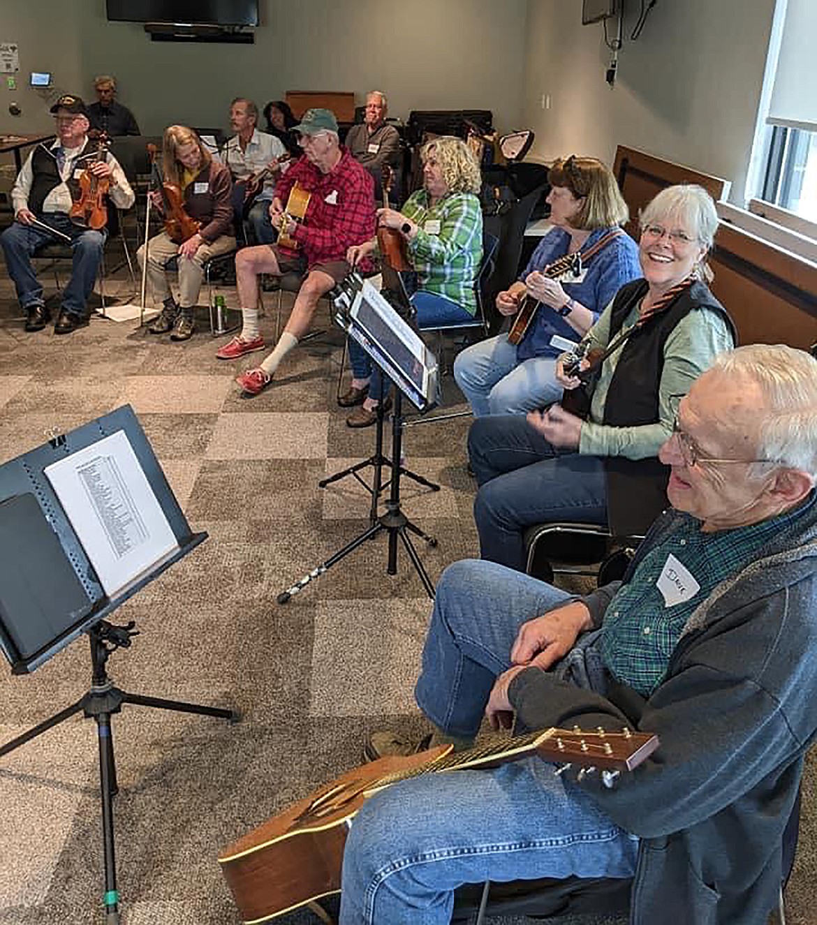 Members of the District 1A chapter of the Idaho Old-Time Fiddlers Association are pictured during a recent event. The group is planning a jam session on Saturday.