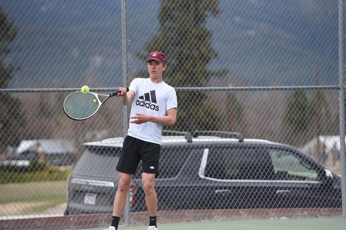 Libby's Tyler Andersen competes in the Libby Invitational on Saturday, April 22 at Rich Thompson Memorial Terrace. (Scott Shindledecker/The Western News)