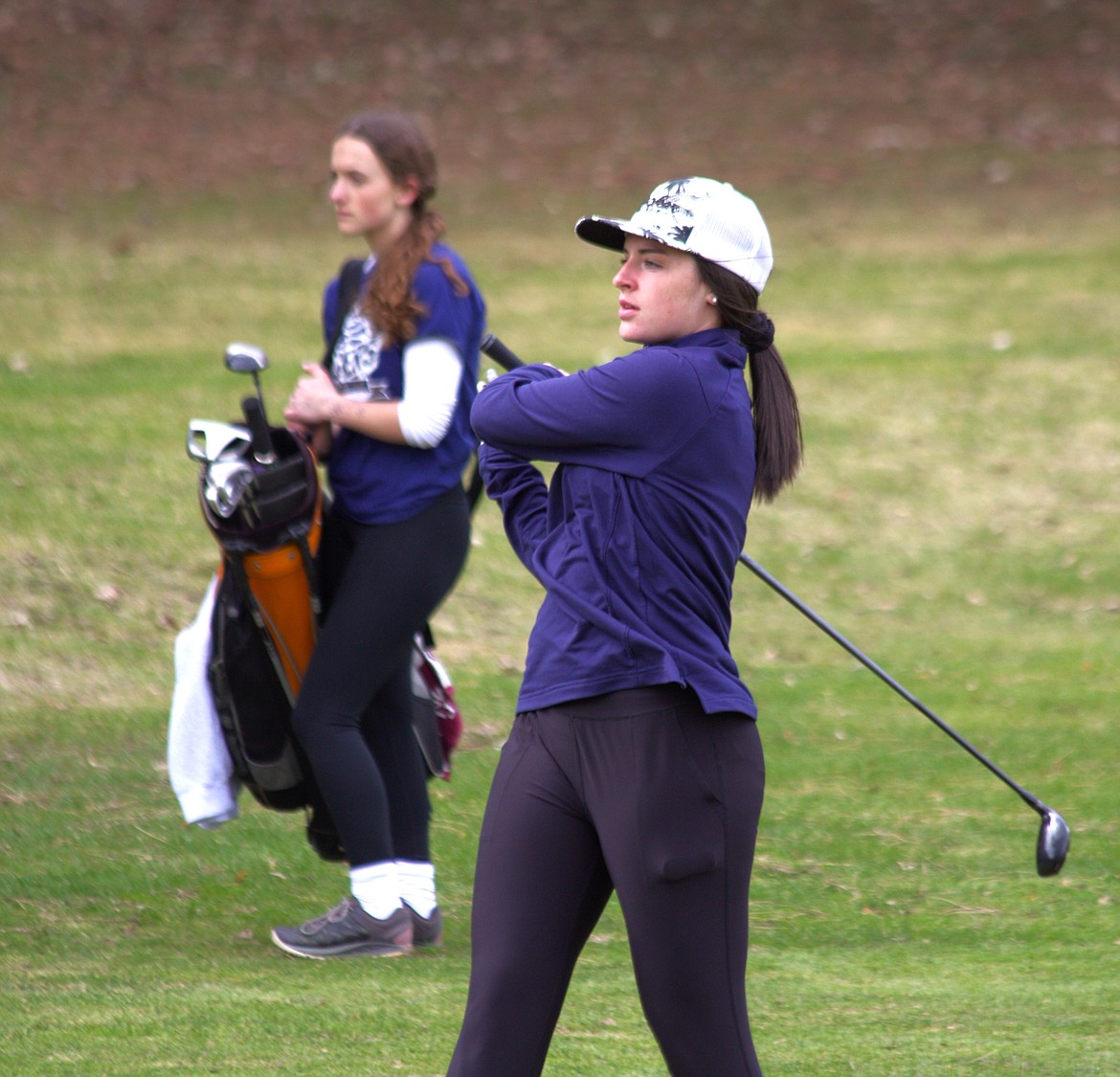 Mia Blackmore at Mirror Lake Golf Course against Timberlake on Tuesday.