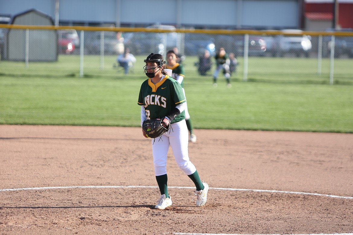 Quincy freshman Mariah Stephens gets ready to pitch against Ephrata on Tuesday.