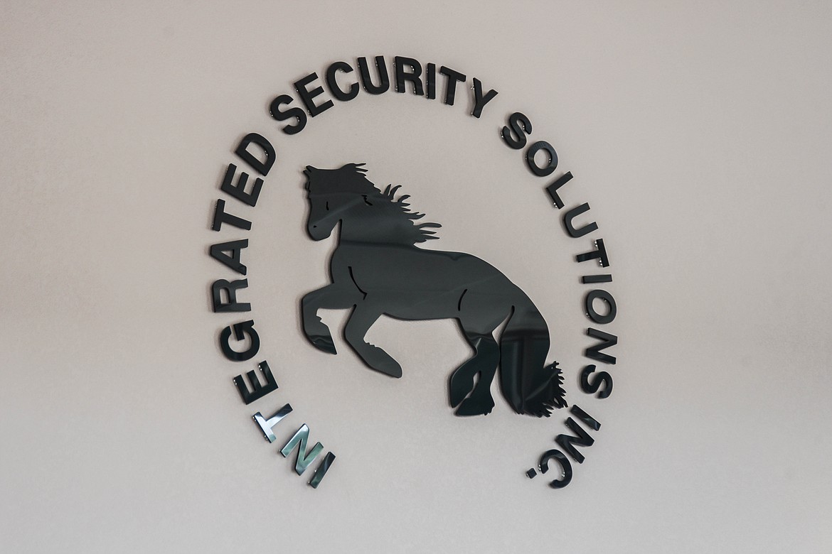 One of Integrated Security Solutions' logos is seen on April 25. (Kate Heston/Daily Inter Lake)