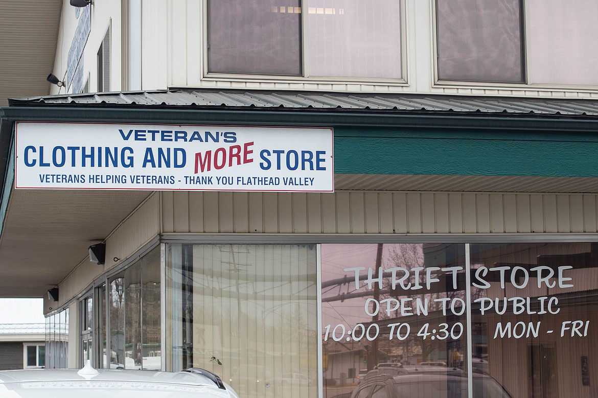 The signage for the Northwest Montana Food Pantry is seen on April 20, 2023. (Kate Heston/Daily Inter Lake)