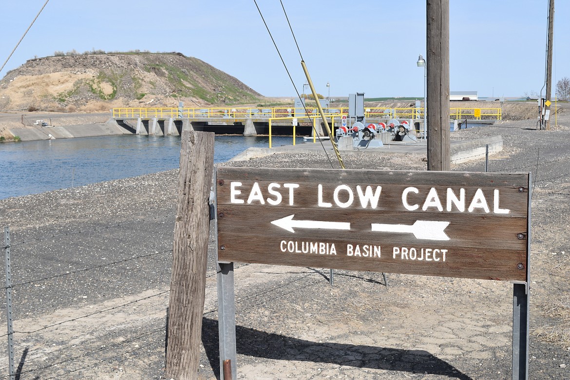 The East Low Canal at the intersection of N. Frontage Road and Road S, east of Moses Lake. Access to the canal will expand through state funding authorized during the 2023 Washington legislative session.