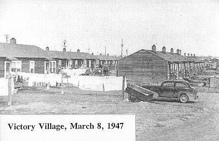 Clothes dry outside the houses in Victory Village in Moses Lake  on a laundry day in 1947. Victory Village was demolished long ago, and Daughters of the American Revolution members are soliciting information about it for a commemorative project.