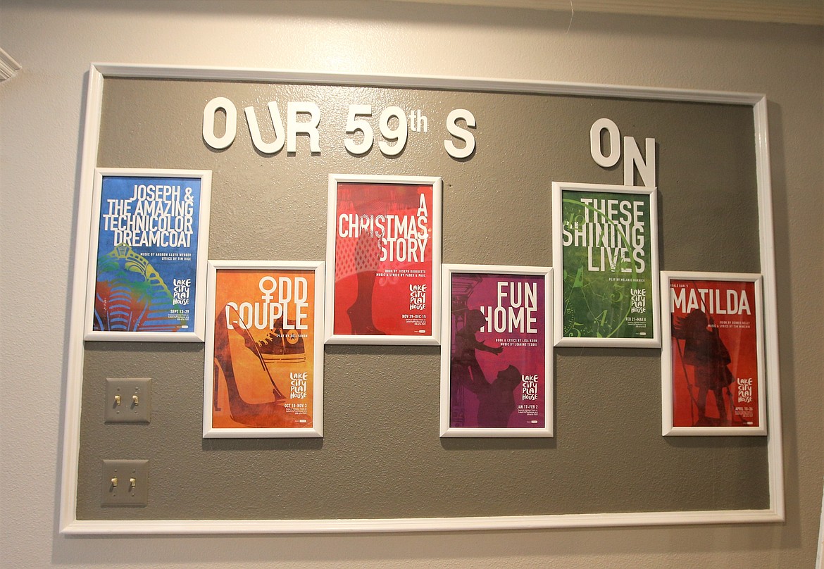 The lineup of the Lake City Playhouse's 59th season from two years ago remains posted on the theater's lobby wall.