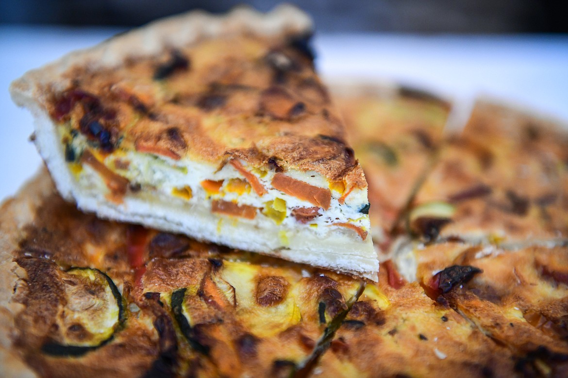 Veggie quiche at Bonjour Bakery & Bistro in Kalispell on Thursday, April 27. (Casey Kreider/Daily Inter Lake)