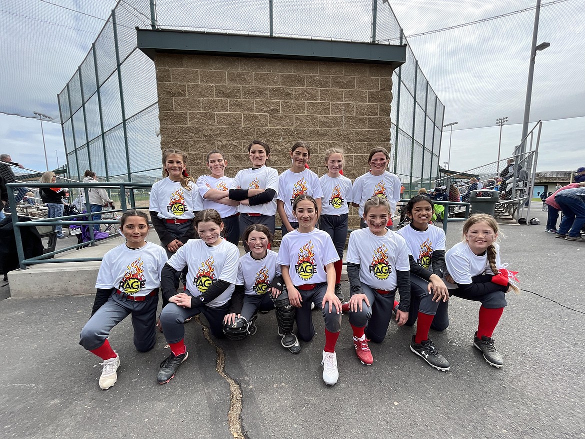 The 10U Washington Rage won the Swing into Spring with Rings Fastpitch Tournament in Ephrata on April 16. The team is composed of (not in order) Gabby Sales, Piper Russell, Lily Mugnos, Kenadee Pryor, Aleigha Sanchez, Ainsley Koziol, Biance Walker, Cindy Albert, Arri DeLeon, Roebi James, Paige Clark, Gabi Adame and Rithi Bhogaraju.