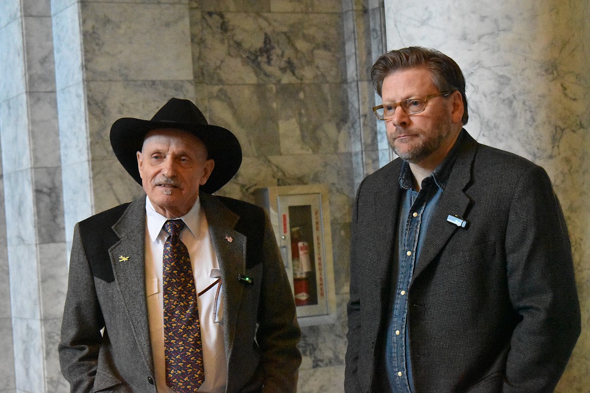 Rep. Tom Dent, R-Moses Lake, left, said he is very proud of the bipartisan work he and Rep. Mike Chapman, D-Port Angeles, right, did in the House Agriculture and Natural Resources Committee this session.