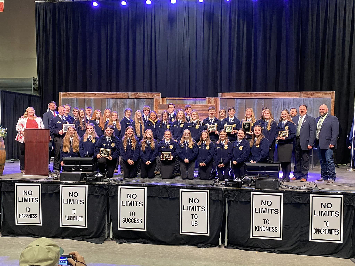 Kalispell FFA was recognized as the overall state champion team for its top placements in five events at the Montana State FFA Convention in Great Falls. (Photos provided by Brian Bay)