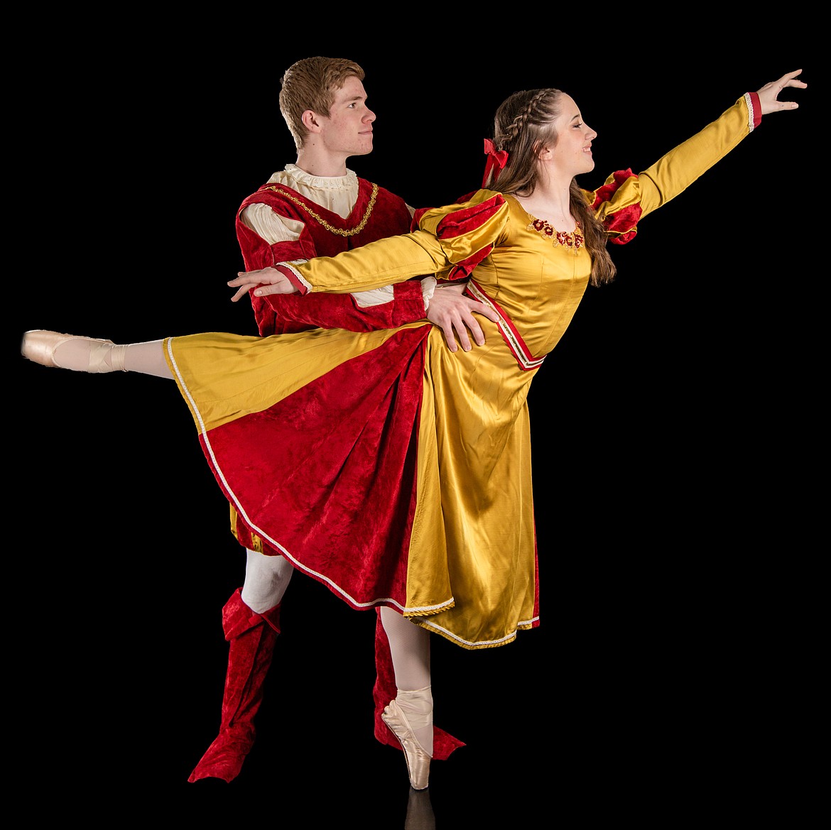 Northwest Ballet Company principal dancer Joelle Folkman as Hermia and guest dancer Jarom Holcomb as Lysander in the spring production of Shakespeare's "A Midsummer Night's Dream" scheduled for May 13 and 14. (Photo by Picture Montana)