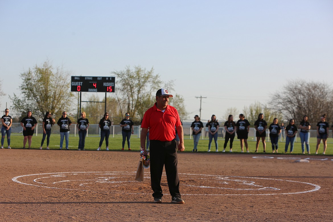 Dozens of Huskie alumni gathered for photos with their head coach on Friday night, wearing shirts saying “Farewell Coach Rudy” and “Ochoa Dynasty 1996-2023.”