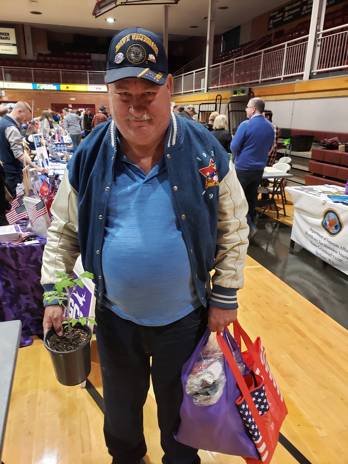 U.S. Navy veteran Bruce Mariani drove from Lewiston to the North Idaho Veterans Stand Down to connect with local resources and access housing vouchers.