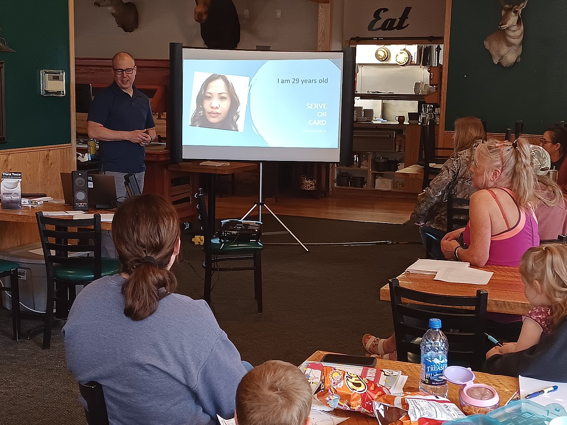 Sixteen employees in Mineral County that serve alcohol at bars, casinos, convenience and grocery stores or the state liquor store attend RASS Training in Alberton at the Rivers Edge Restaurant. Steve Schmidt, with Drive Safe Missoula with the Missoula Health Department was the instructor. Responsible Alcohol Sales and Service training is strongly recommended as it helps curb underage drinking and from alcohol salespeople and stores from being fined. For the next class later this summer, contact Anna Schreck ataschreck@wmmhc.org. (Monte Turner/Mineral Independent)