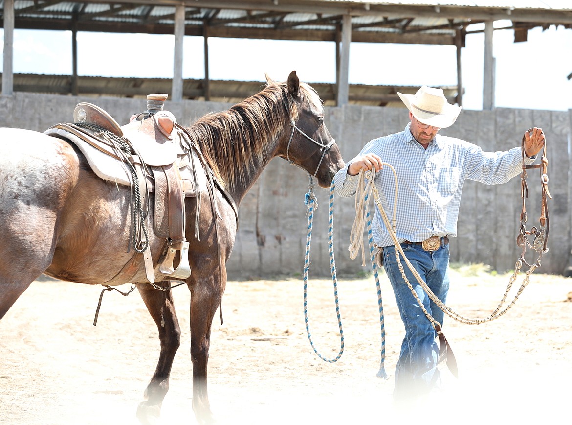 Josh Senecal shares horsemanship skills during Ag Days at his ranch northwest of Ronan. (Susan Lake photo)