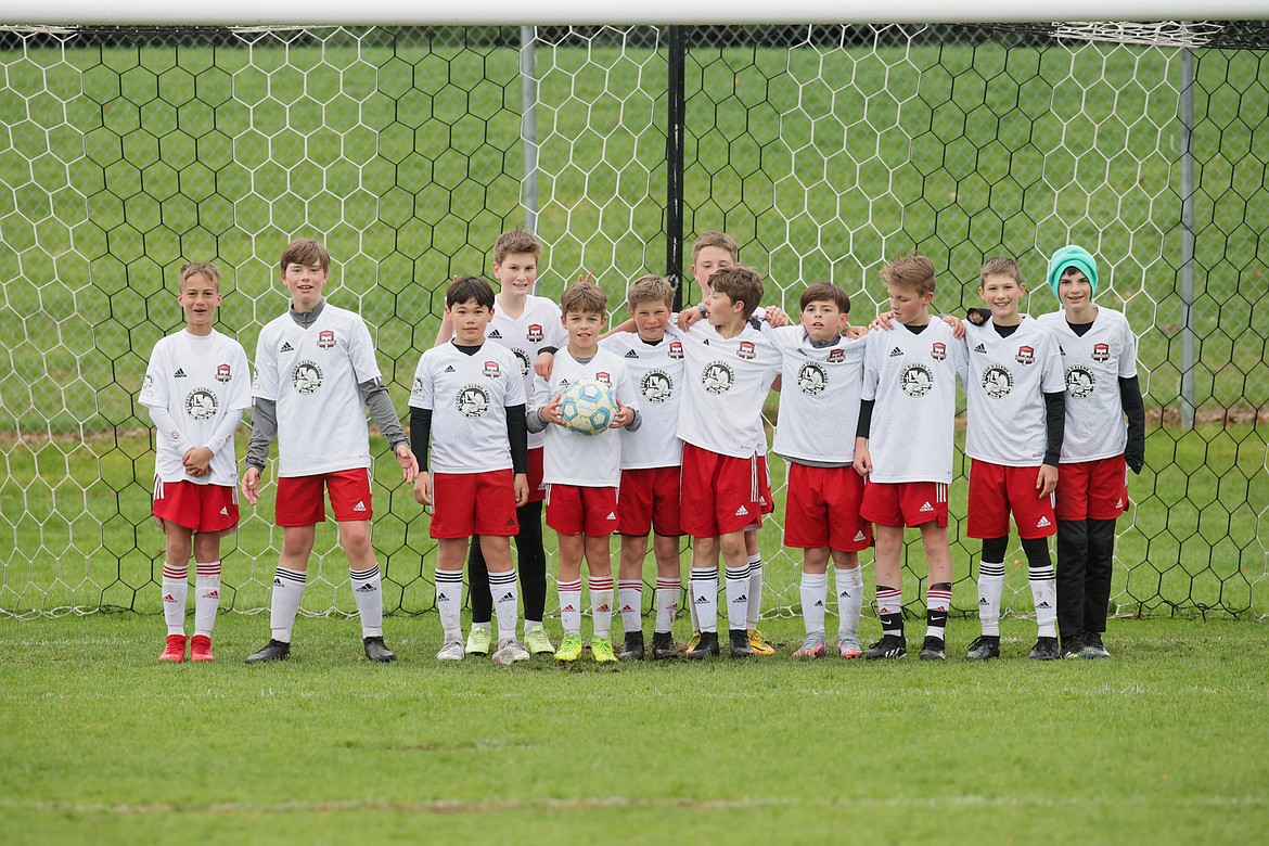 Photo by BUSCEMA PHOTOGRAPHY
The Timbers North FC 11 Boys Academy soccer team played two games over the weekend. The first was a friendly against the Timbers 10B Premier Red Team, resulting in a loss by 1 point. The league game on Saturday was against EW Surf SC B10/11 Black Valley Thomas played in Spokane. The Timbers defeated the Surf 6-3. Timbers goals were scored by Kannon Foreman, Charlie McVey and Oliver Peters, with assists by Lucas Buscema, Owen Newby, and Charlie McVey. The Timbers will participate in the upcoming Hot Shot Tournament in Coeur d'Alene and surrounding areas this weekend. From left are Ryder Quinn, Asher Smith, Eli Vatsvog, Max Lopez, Charlie McVey, Owen Newby, Oliver Peters, Landon Smith, Ryder Benca, Kannon Foreman, Lucas Buscema and Damon Mysse.