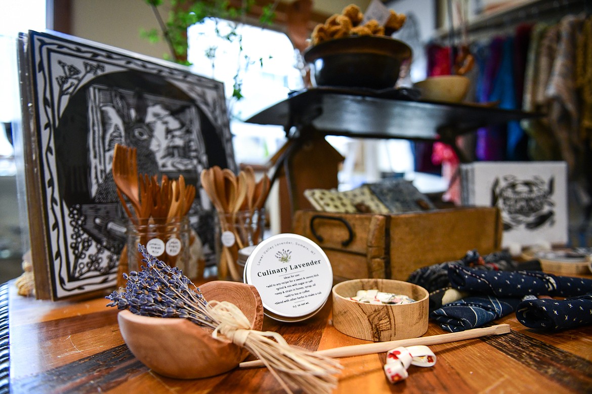 A selection of locally curated goods and artisanal gifts inside Bluebird & Honeybee Mercantile in Bigfork on Wednesday, May 10. (Casey Kreider/Daily Inter Lake)