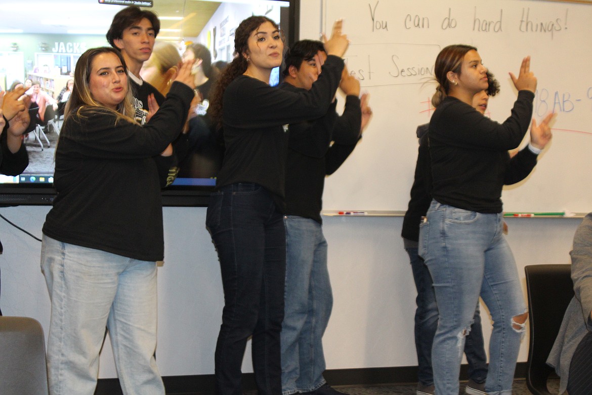 Quincy High School Spectrum Choir members perform for the Quincy School Board Tuesday. Members of the choir will be featured at the “Sing” concert tonight and tomorrow night.