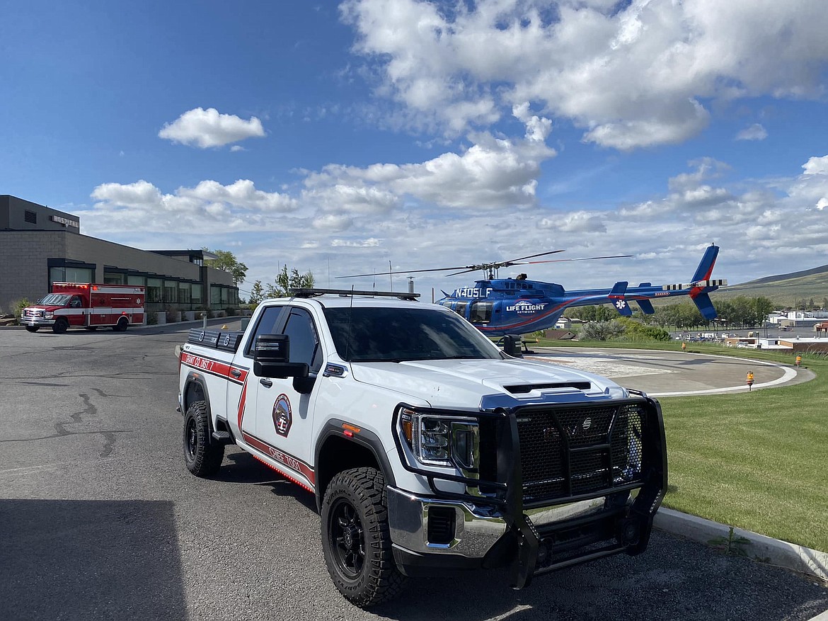 Grant County Fire District 7 crews requested assistance from Life Flight to transport a patient earlier this week.