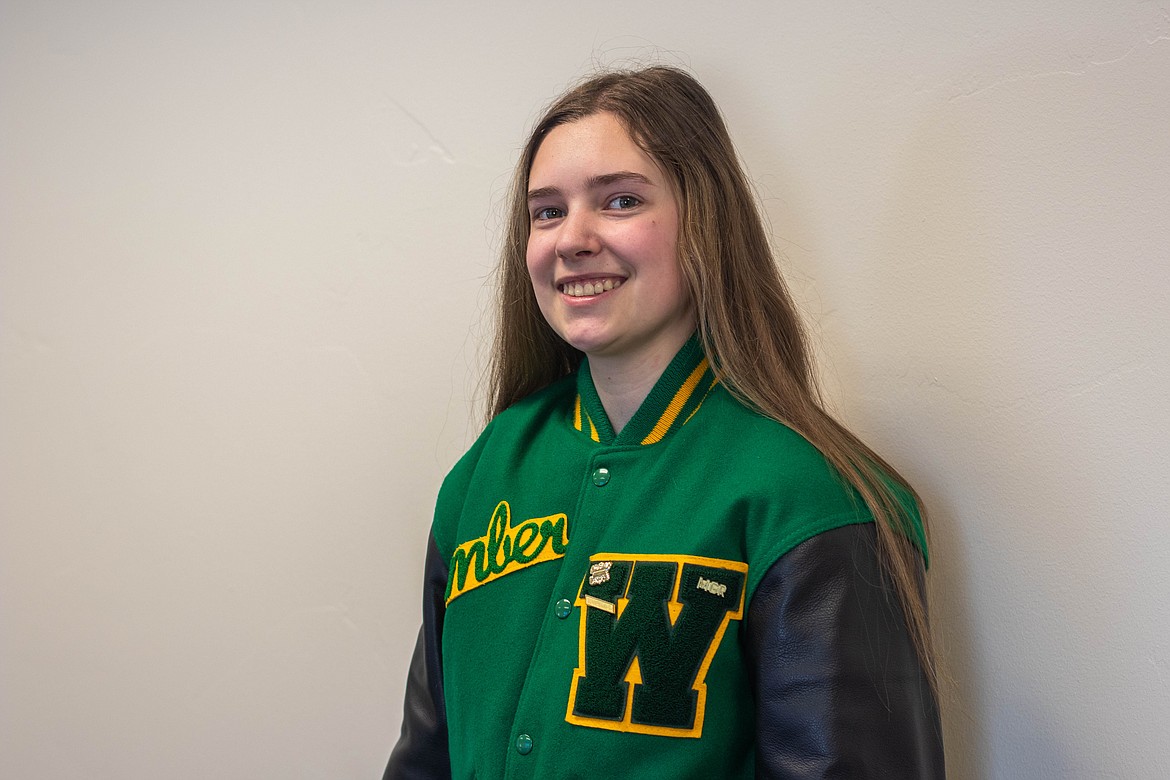 Amber Samuels, a 2023 graduate of Whitefish High School, poses for a portrait on May 11, 2023 in Whitefish. (Kate Heston/Daily Inter Lake)