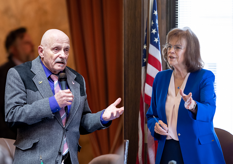 Local Republican legislators Tom Dent, left, and Judy Warnick, right, worked together to establish legislation and move it forward to the governor's desk to ensure the Moses Lake Irrigation and Rehabilitation District is funded. The bill was signed into law on May 11.