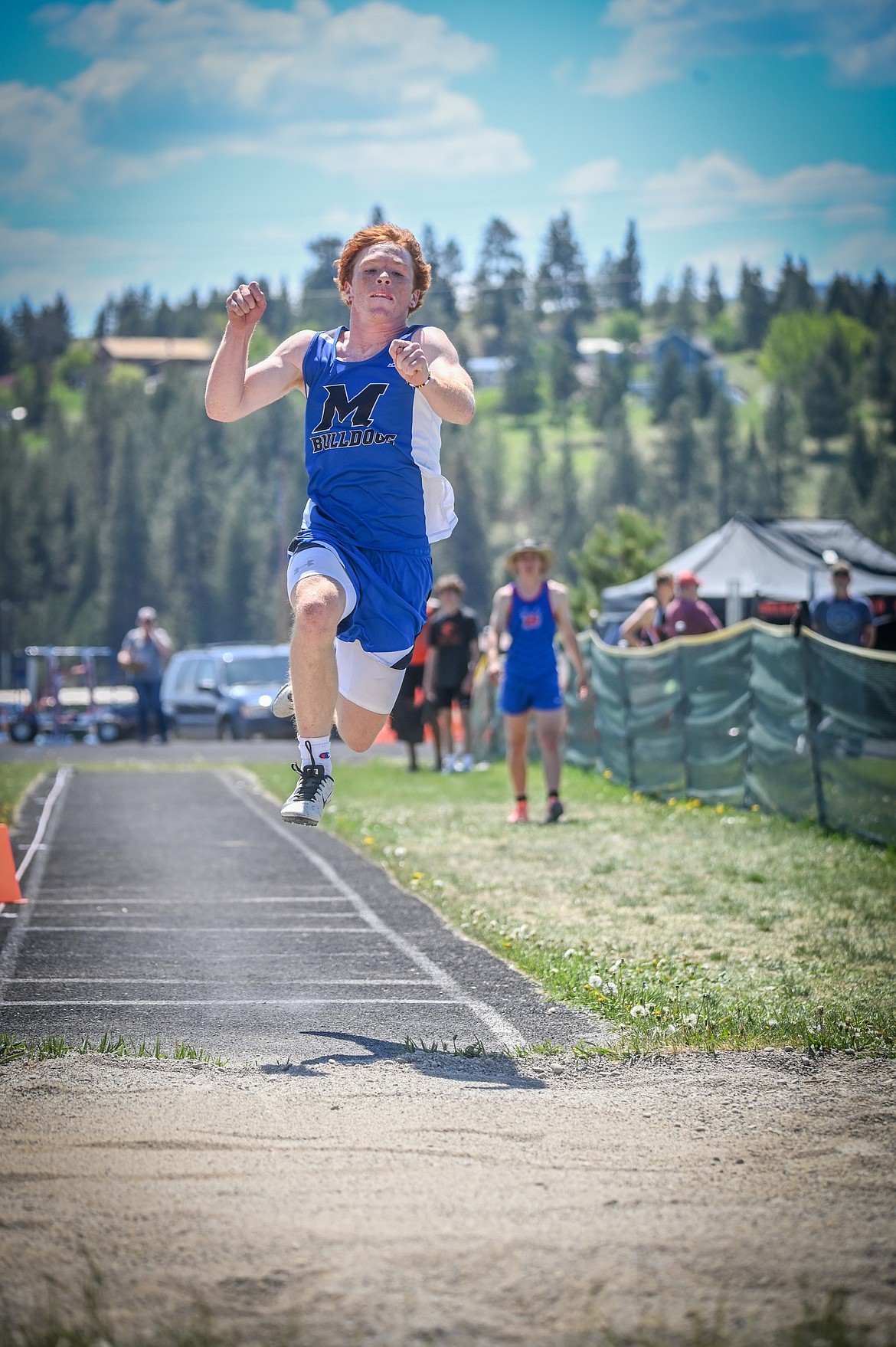 Mission's Bryce Umphrey nailed a first in triple jump and long jump at the District 7B Meet in Eureka. (Christa Umphrey photo)