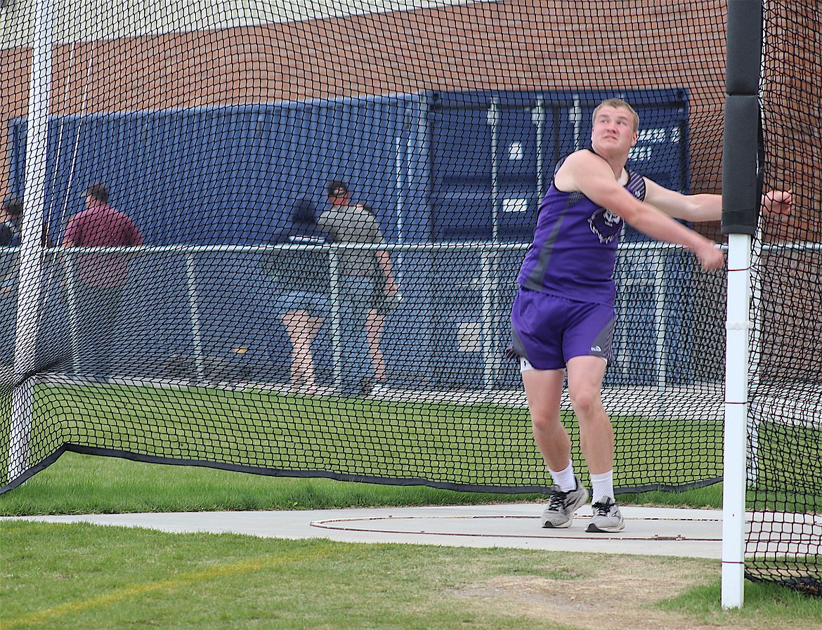 Charlo's Ryan Sharbono was third in the discus and fourth in the shot put at last week's district meet. (Michelle Sharbono photo)