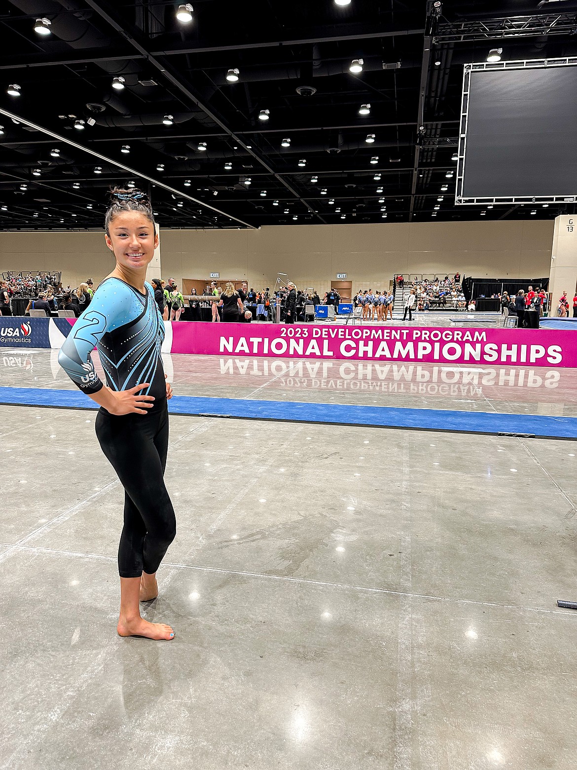 Courtesy photo
Avant Coeur Gymnastics Maiya Terry competed at the 2023 Developmental National Championships in Oklahoma City against Level 10s from all over the country. Maiya had a high of 9.45 on Vault and a high of 9.3 on Bars.