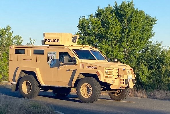 A Moses Lake Tactical Response Team vehicle. The team will be touring Ephrata High School on Wednesday afternoon at 4 p.m., after school is out and students are no longer on campus.