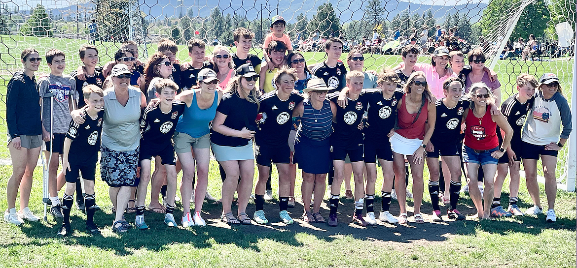 Courtesy photo
Members of the Timbers North FC 09 boys Academy soccer team pose with their moms on Mother’s Day during the Bill Eisenwinter Hot Shot Tournament.