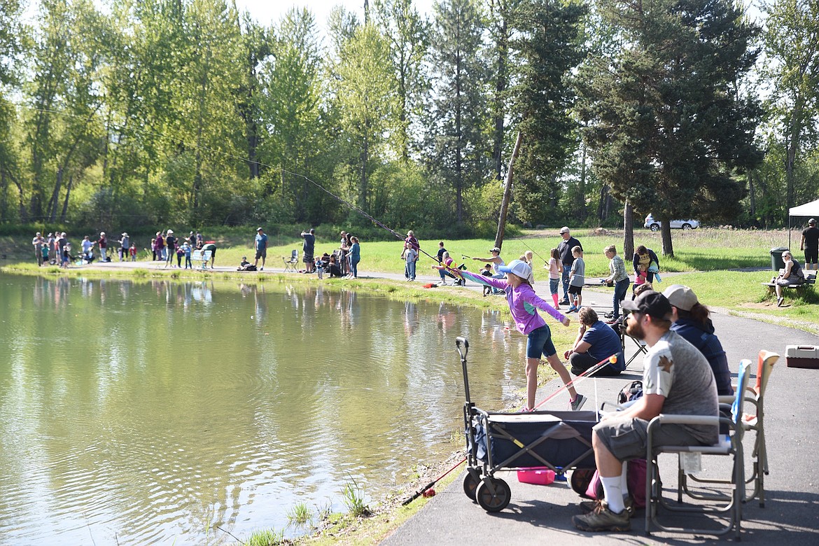 Young anglers were out in force on Saturday, May 13 for the Lil' Anglers Fishing Day at the Mill Pond. (Scott Shindledecker/The Western News)