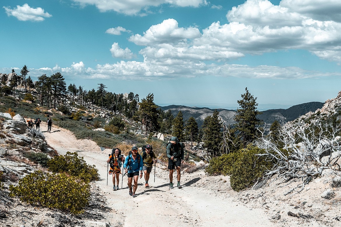 Hikers take part in the Highlander backpacking event at Big Bear, California. (Highlander photo)