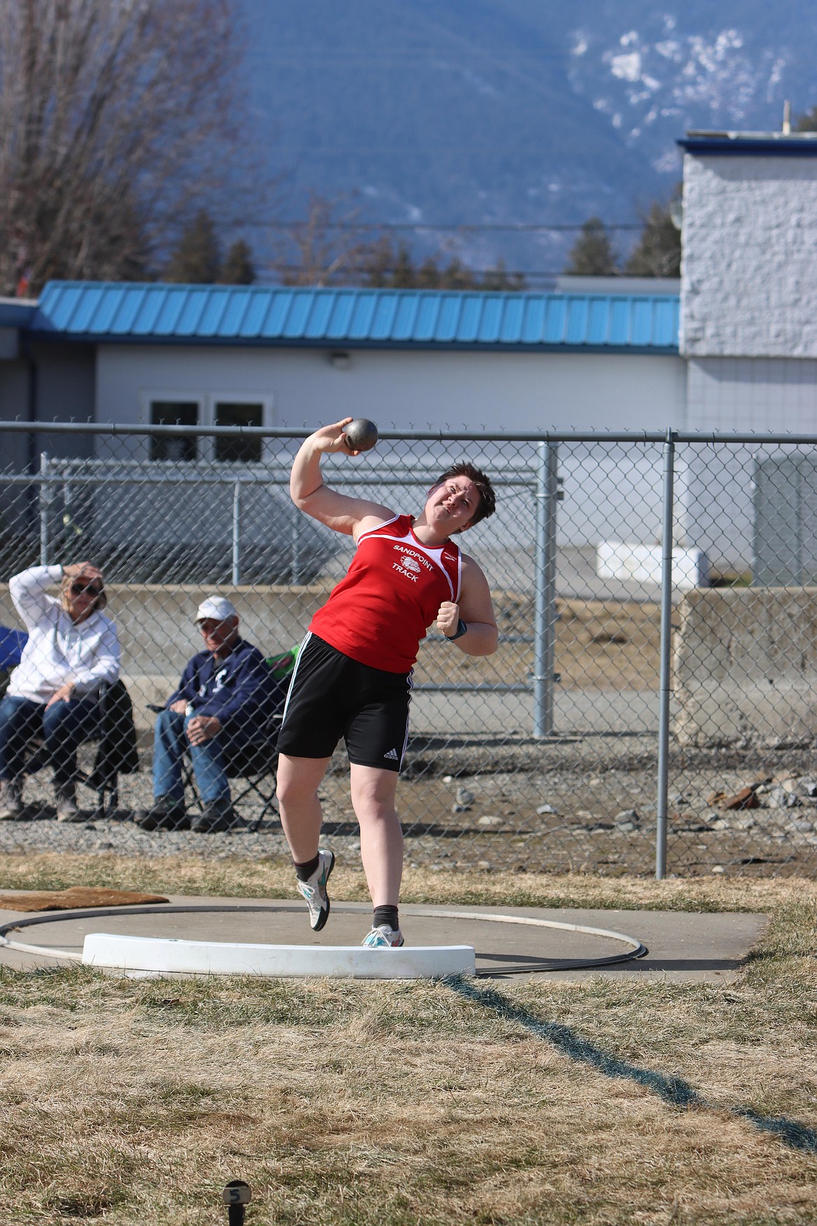 Ivy Smith releases a shot put at a meet earlier this season. Smith was the only 4A girls thrower to break the 40-foot mark at the state championship.