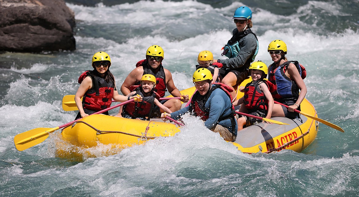 People raft the whitewater section of the Middle Fork of the Flathead River near Glacier National Park in 2022. (Jeremy Weber/Daily Inter Lake FILE)