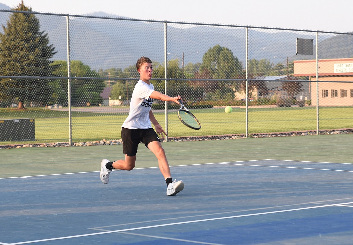 Libby's Tyler Andersen competes in the Class A Northwest Divisional tournament on May 19. (Scott Shindledecker/The Western News)