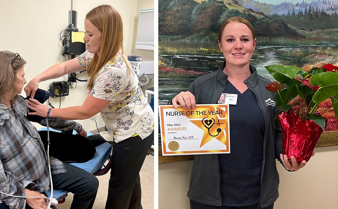 Registered Nurse Amanda Hout cares for patient at Clark Fork Valley Hospital. (Photo provided)