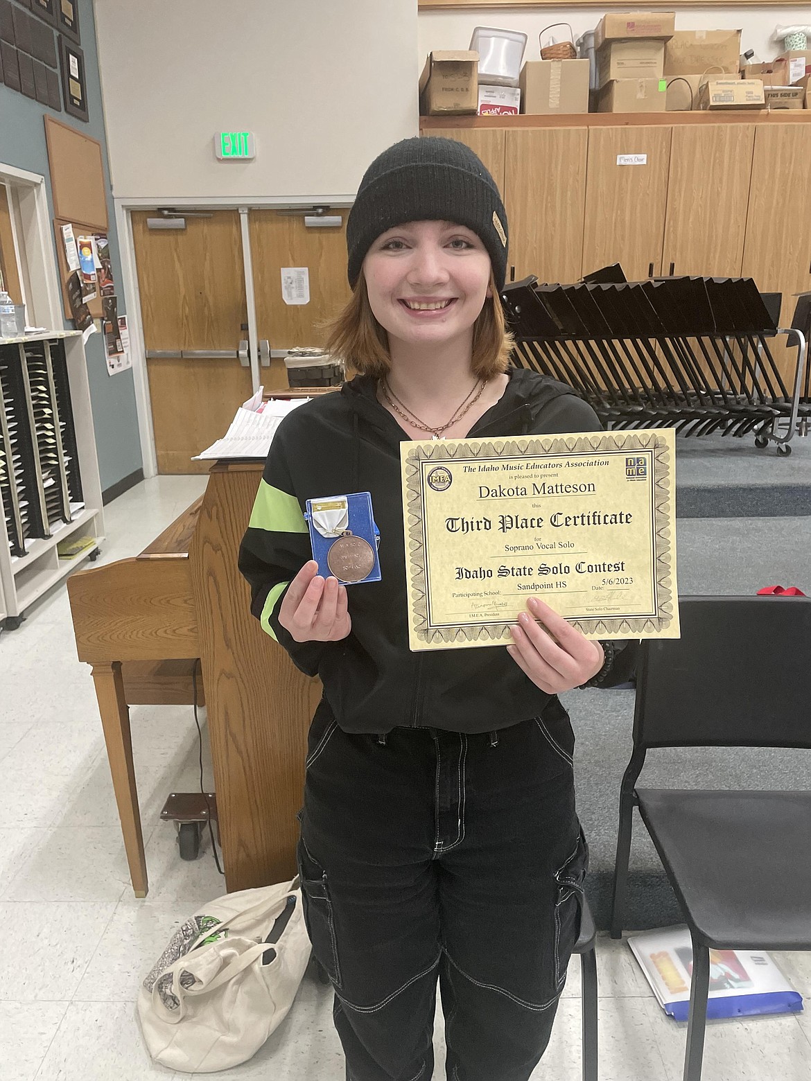 Soprano Dakota Matteson won third place at State Solo & Ensemble Contest at the College of Idaho in Caldwell on May 6.