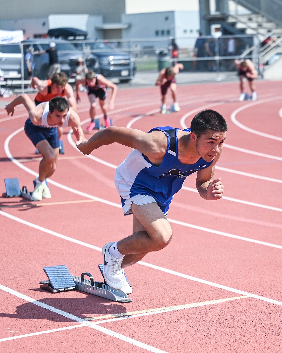 Mission's Iyezk Umphrey was sixth in the 400-meter run, earning a berth at state. (Christa Umphrey photo)