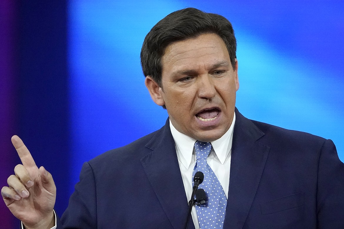 Florida Gov. Ron DeSantis speaks at the Conservative Political Action Conference (CPAC), Feb. 24, 2022, in Orlando, Fla. DeSantis has filed a declaration of candidacy for president, entering the 2024 race as Donald Trump's top GOP rival (AP Photo/John Raoux, File)