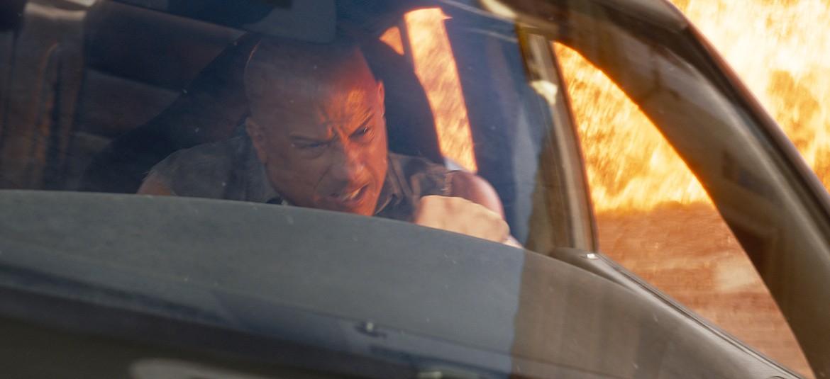 This image released by Universal Pictures shows Vin Diesel in a scene from "Fast X."
