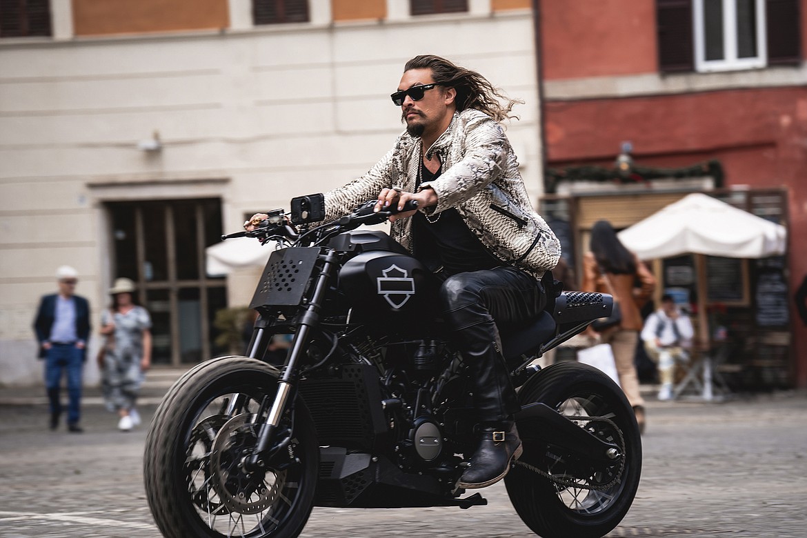 This image released by Universal Pictures shows Jason Momoa in a scene from "Fast X."