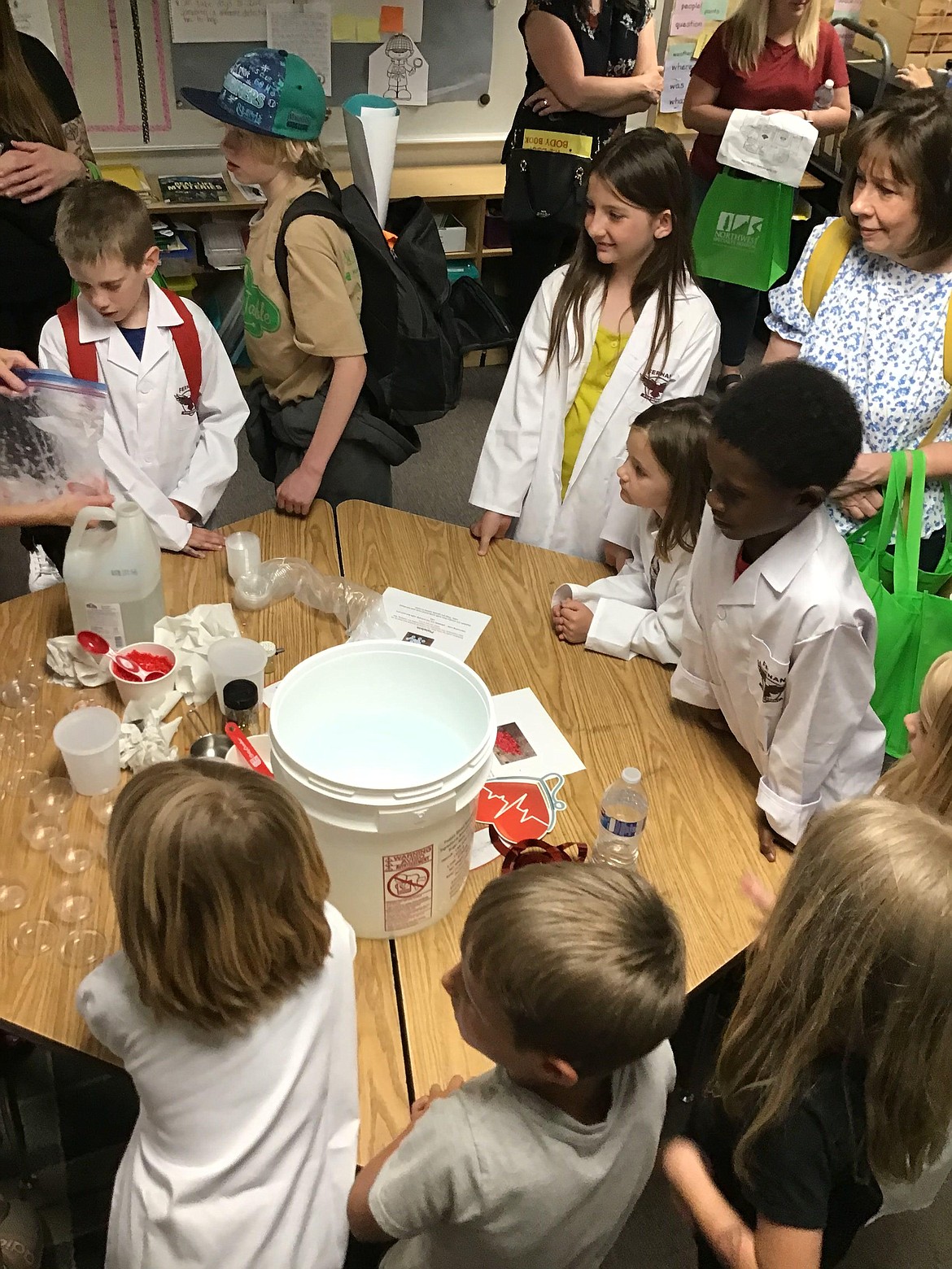 Fernan STEM Academy welcomed over 400 visitors May 18 during its Health and Safety STEM night. Students were given Fernan lab coats to wear as they explored a variety of topics relating to health and safety, including CPR, first aid, phlebotomy and dental health.