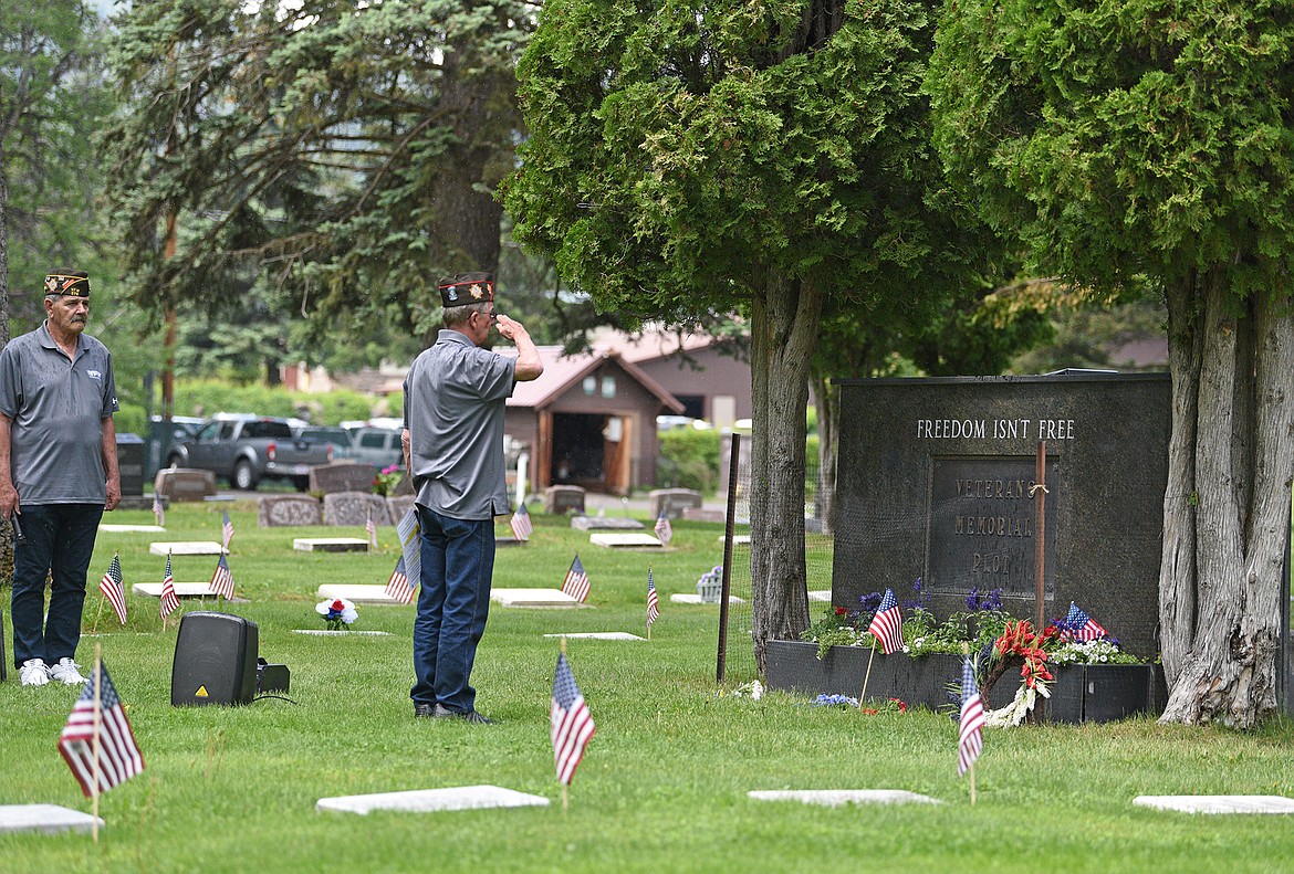 The VFW's Memorial Day ceremony at the city cemetery gave Whitefish residents an opportunity to pay their respects to veterans. (Julie Engler/Whitefish Pilot)