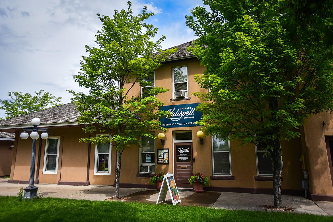 The Kalispell Chamber of Commerce building at Depot Park in Kalispell on Wednesday, May 31. (Casey Kreider/Daily Inter Lake)