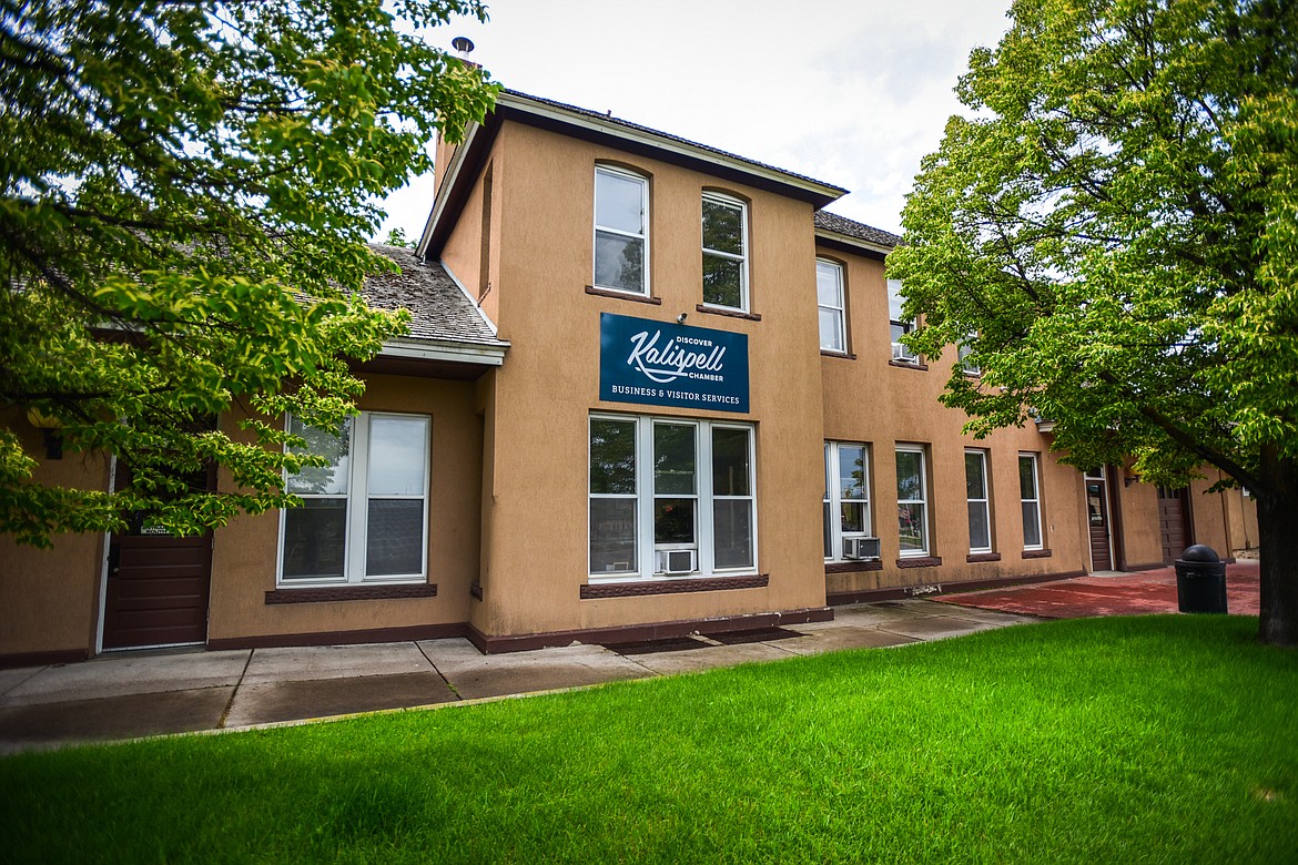 The Kalispell Chamber of Commerce building at Depot Park in Kalispell on Wednesday, May 31. (Casey Kreider/Daily Inter Lake)